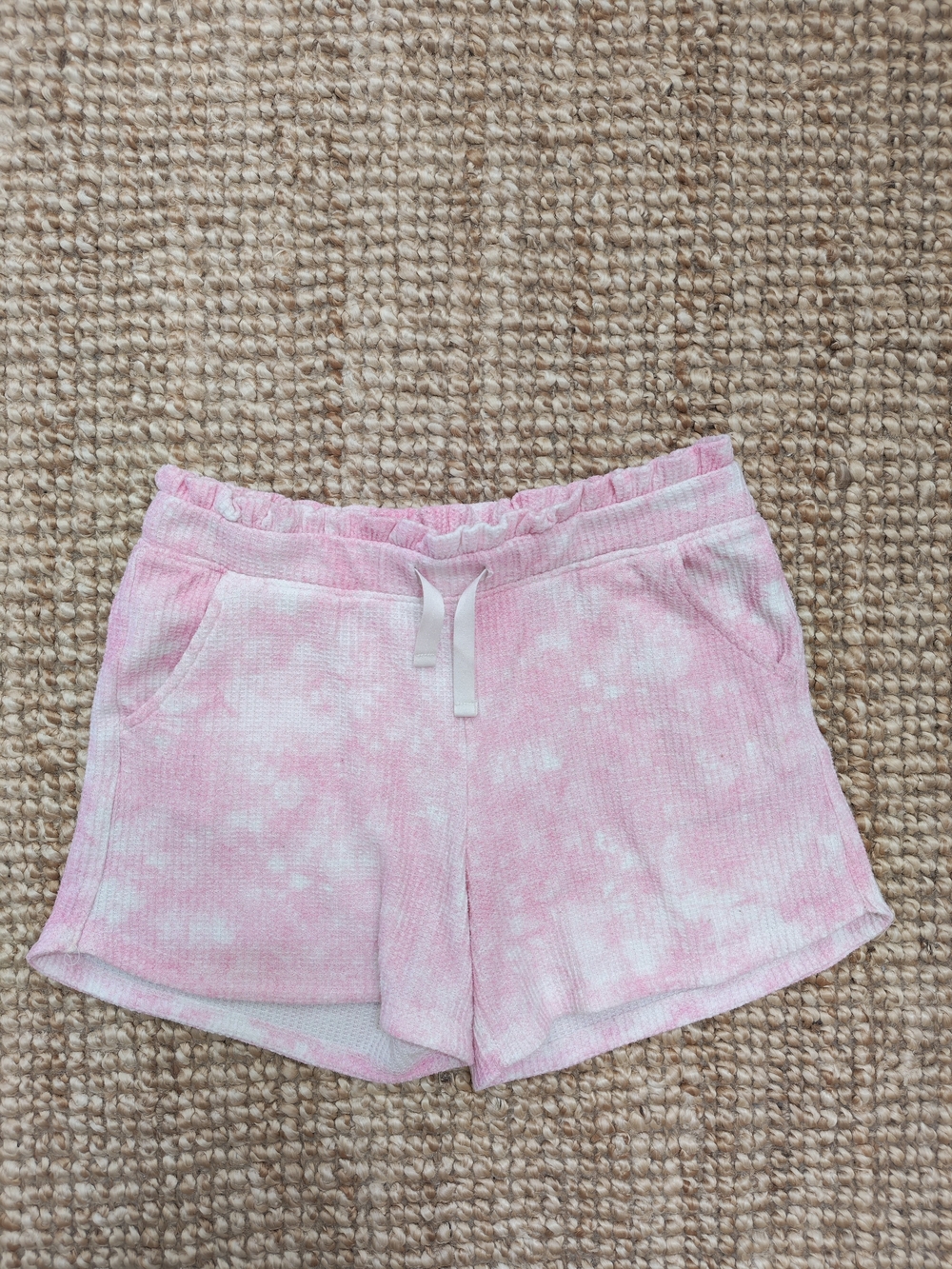 Cat & Jack Pink Tie-Dye Ribbed Lounge Shorts